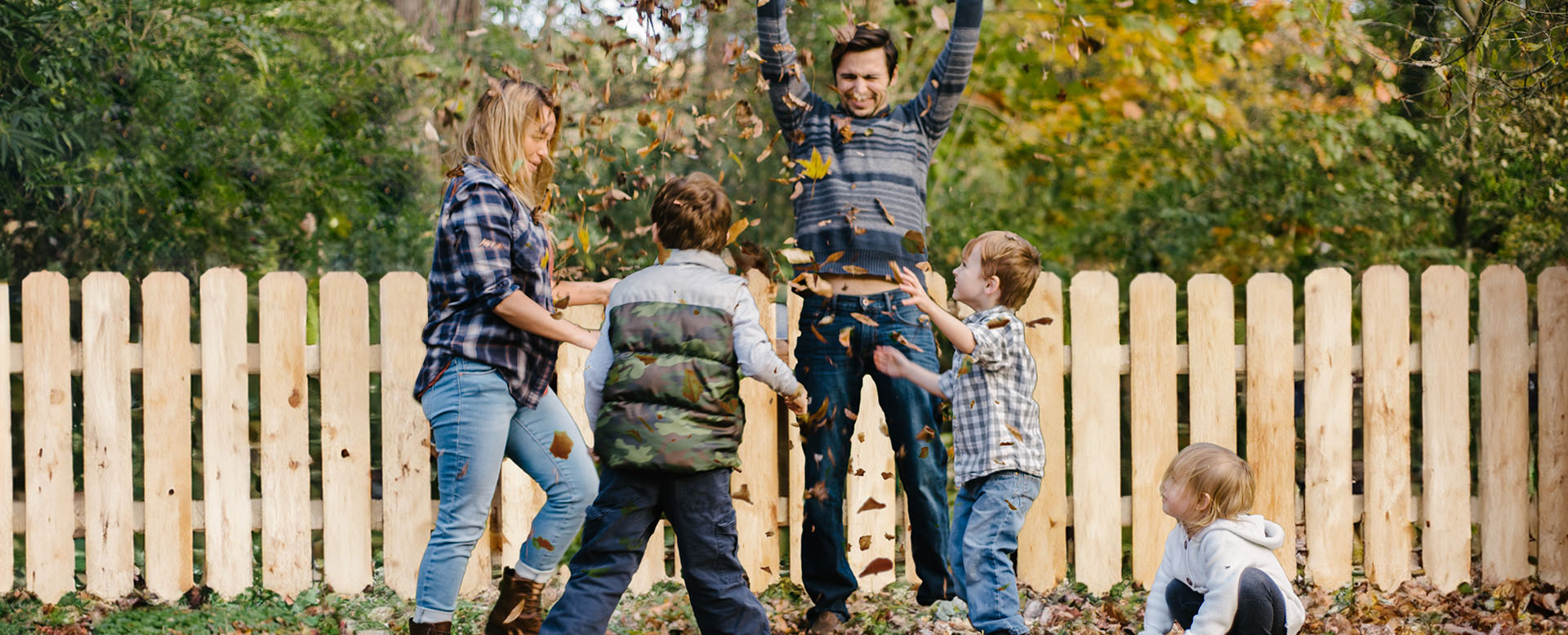 Family Playing Backyard