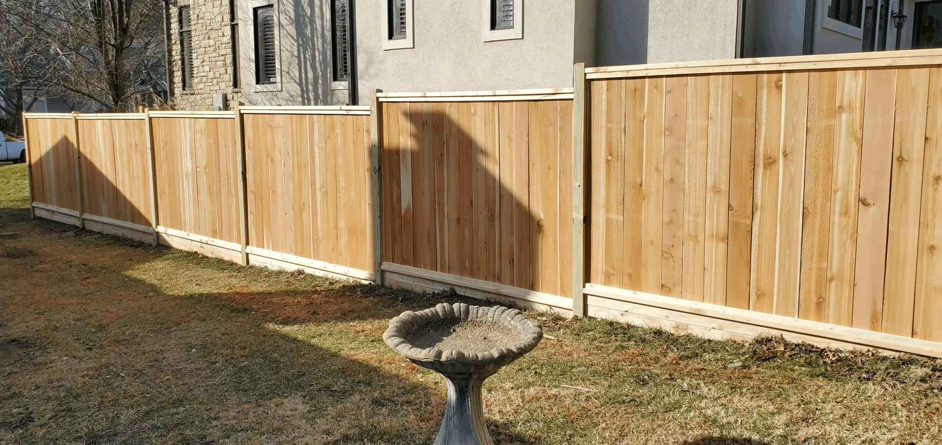 5ft solid pic frame wood fence Kansas City
