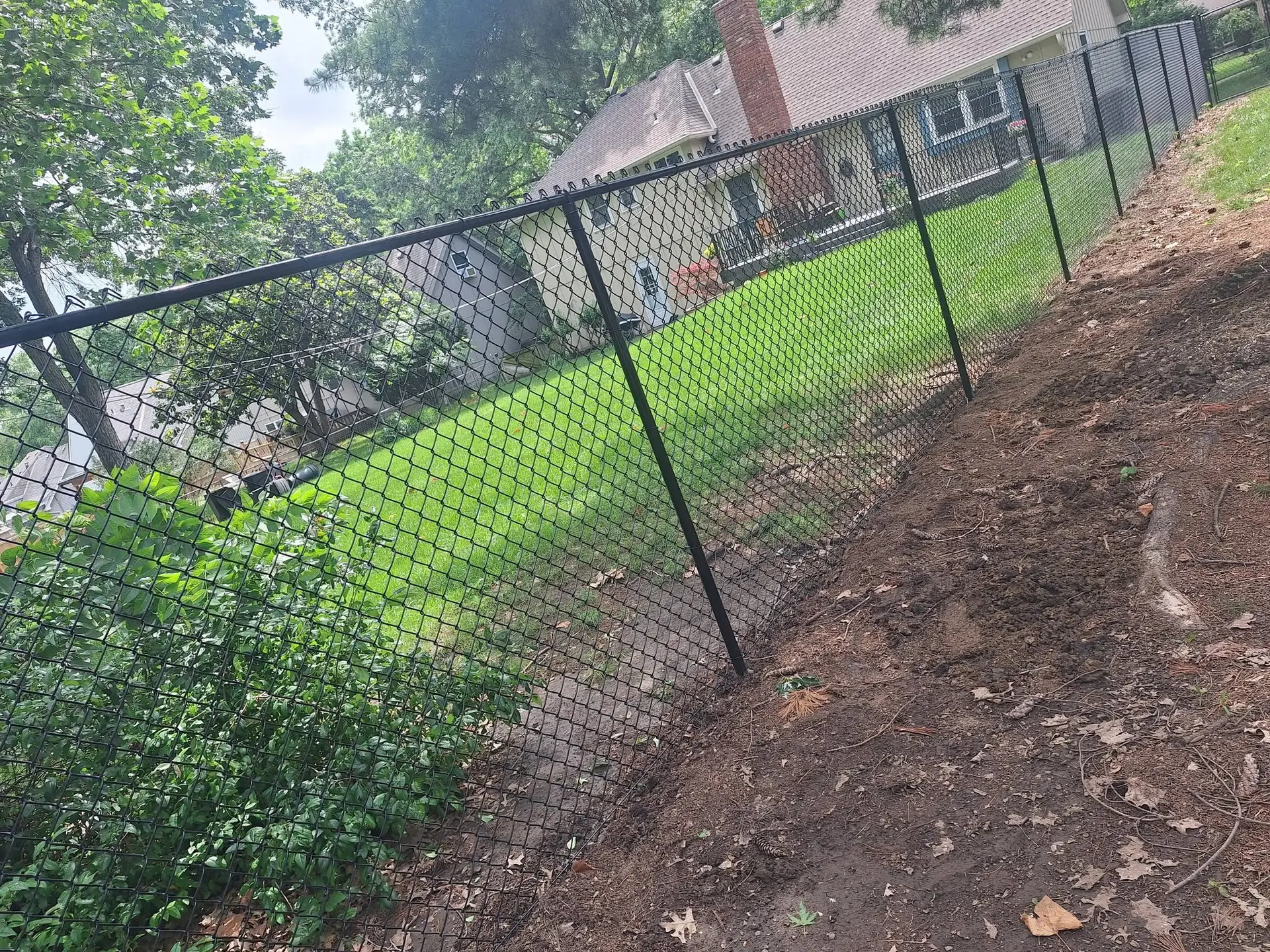 Black chain link fence style 2 Kansas City