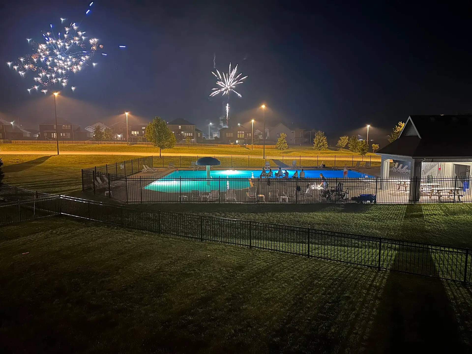Clubhouse ornamental steel fence Kansas City by Pride Fence KC