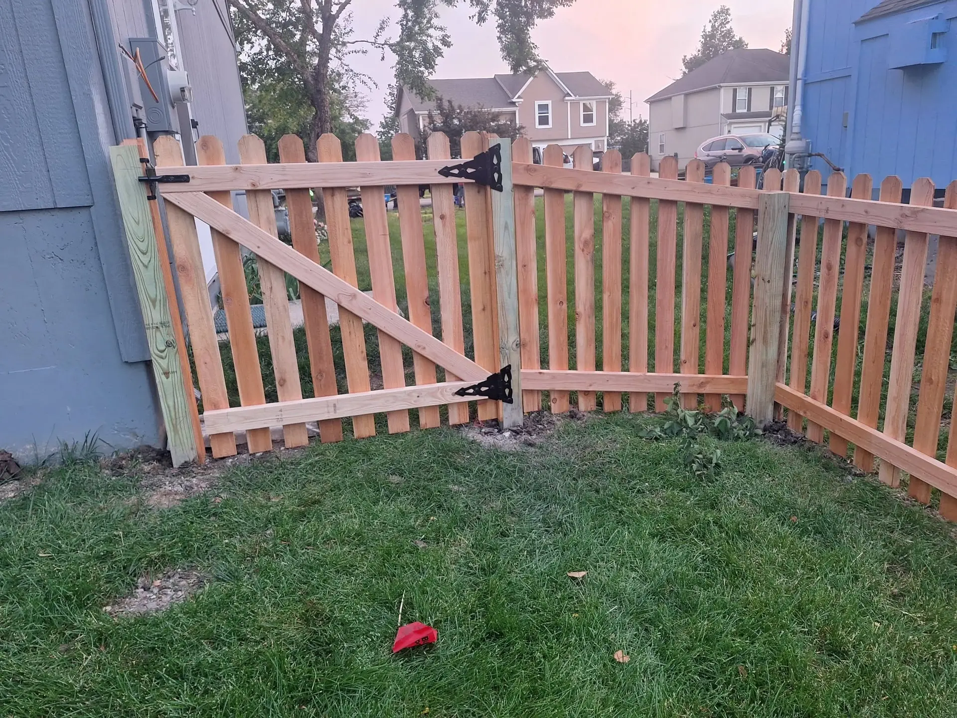 Spaced dog ear wood fence Kansas City by Pride Fence KC
